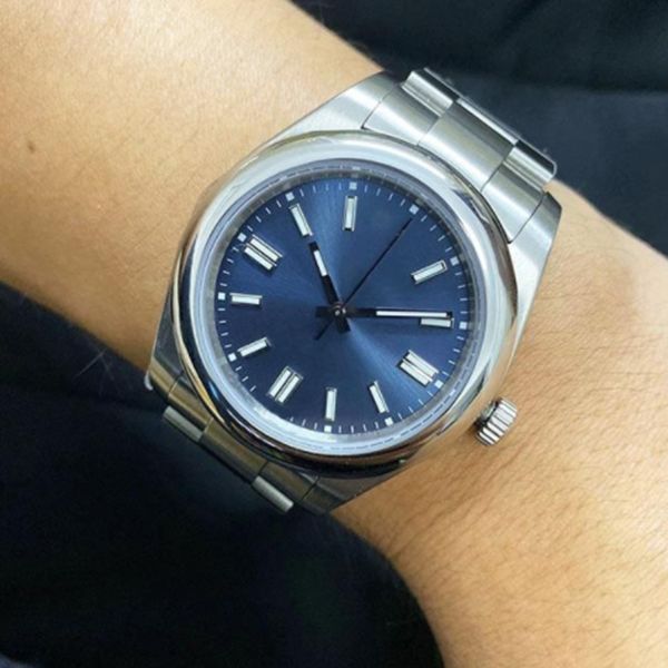 st9 men's automatic mechanical watch steel sapphire mirror 124300 baby blue dial luxury sport simplicity arrives in 15 days christmas g, Slivery;brown
st9 men's automatic mechanical watch steel sapphire mirror 124300 baby blue dial luxury sport simplicity arrives in 15 days christmas g, Slivery;brown
