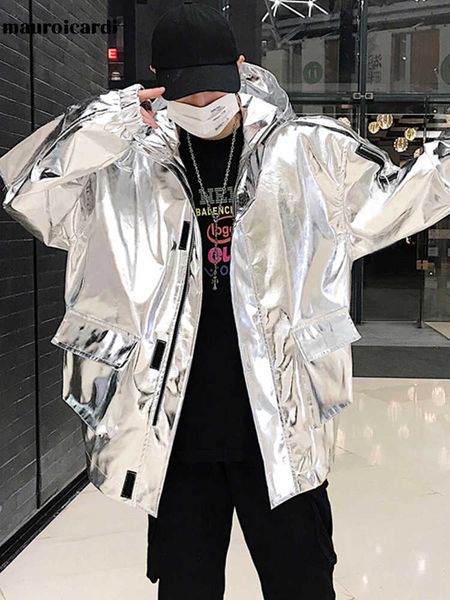 men's leather faux leather mauroicardi spring autumn shiny reflective faux leather jacket zipper cool luxury designer windbreaker hip h, Black
men's leather faux leather mauroicardi spring autumn shiny reflective faux leather jacket zipper cool luxury designer windbreaker hip h, Black