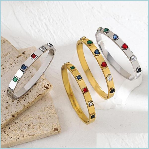 bangle bangle greatera trendy stainless steel colorf cubic zirconia bracelet for women gold color plated metal bracelets jewelry 202 dhw6w, Black
bangle bangle greatera trendy stainless steel colorf cubic zirconia bracelet for women gold color plated metal bracelets jewelry 202 dhw6w, Black