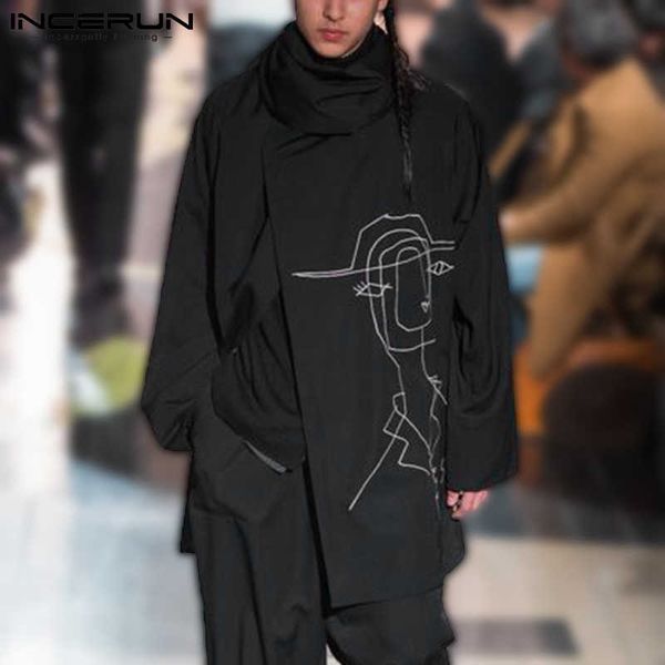 men's trench coats 2022 fashion men printed coats turtleneck long sleeve streetwear open stitch irregular trench cloak casual men ponch, Tan;black
men's trench coats 2022 fashion men printed coats turtleneck long sleeve streetwear open stitch irregular trench cloak casual men ponch, Tan;black