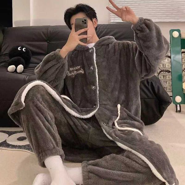 men's sleepwear l-4xl winter men's nightgown pajamas sets 2 piece /set sleepwear warm thicken flannel bathrobe suits coral fleece, Black;brown
men's sleepwear l-4xl winter men's nightgown pajamas sets 2 piece /set sleepwear warm thicken flannel bathrobe suits coral fleece, Black;brown