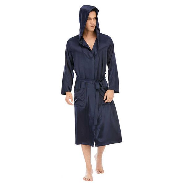 men's sleepwear men's silk pajamas bathrobe for spring and autumn long sleeved kimono robe hooded sleepwear kimono hombre bathrobe, Black;brown
men's sleepwear men's silk pajamas bathrobe for spring and autumn long sleeved kimono robe hooded sleepwear kimono hombre bathrobe, Black;brown