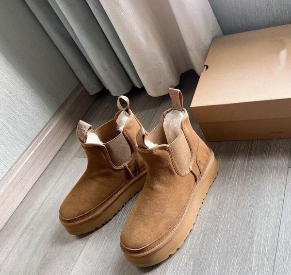 designesr half platform boots designer women snow boots real leather thick bottom brown slip-on australia plush booties winter bottes eur35-, Black
designesr half platform boots designer women snow boots real leather thick bottom brown slip-on australia plush booties winter bottes eur35-, Black