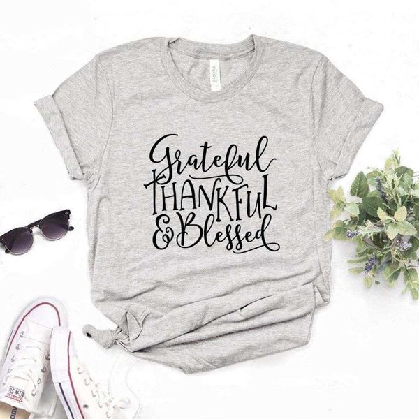 grateful thankful blessed print women tee tshirts casual funny t shirt for lady, White
grateful thankful blessed print women tee tshirts casual funny t shirt for lady, White