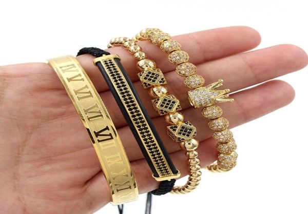 3pcssetroman numeral bracelets steel couple bangle crown charm for love vintage bracelets for women men jewelry christmas gift1458341, Golden;silver
3pcssetroman numeral bracelets steel couple bangle crown charm for love vintage bracelets for women men jewelry christmas gift1458341, Golden;silver