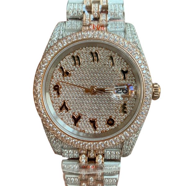 diamond watch mens watches 41mm automatic mechanical women watch wristwatch montre de luxe stainless steel strap fashion wristwatches, Slivery;brown
diamond watch mens watches 41mm automatic mechanical women watch wristwatch montre de luxe stainless steel strap fashion wristwatches, Slivery;brown