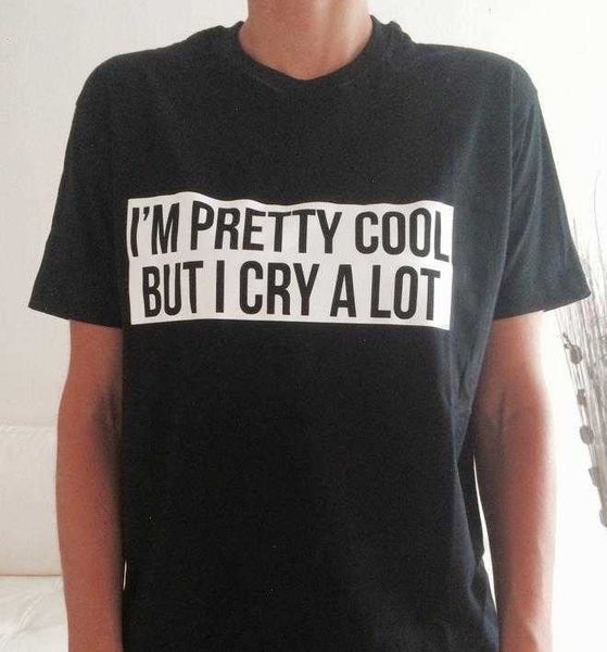 im pretty cool tee but i cry a lot letters women t shirt funny casual for lady white
im pretty cool tee but i cry a lot letters women t shirt funny casual for lady white
