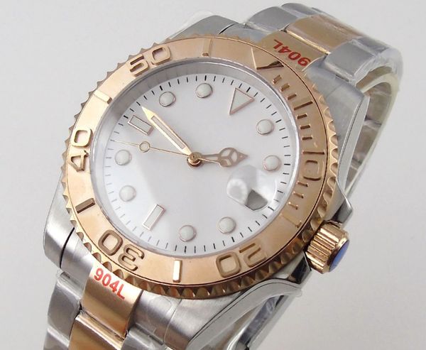 men watch nh35a automatic wristwatch two tone rose gold oyster bracelet sapphire crystal date, Slivery;brown
men watch nh35a automatic wristwatch two tone rose gold oyster bracelet sapphire crystal date, Slivery;brown