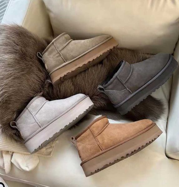 boots ultra mini platform designer woman winter ankle australia snow thick bottom real leather warm fluffy booties with fur 2233, Black
boots ultra mini platform designer woman winter ankle australia snow thick bottom real leather warm fluffy booties with fur 2233, Black