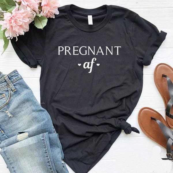 pregnant af t shirt women womens t-shirt casual hipster funny for lady yong girl, White
pregnant af t shirt women womens t-shirt casual hipster funny for lady yong girl, White