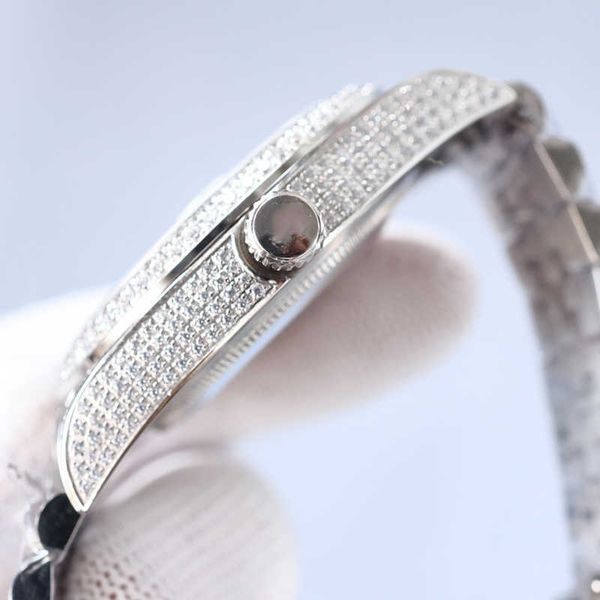 20238xzv wristwatch diamond mens watch automatic mechanical watch 41mm diamonds bezel with diamond-studded steel fashion wristwatch montre d, Silver
20238xzv wristwatch diamond mens watch automatic mechanical watch 41mm diamonds bezel with diamond-studded steel fashion wristwatch montre d, Silver