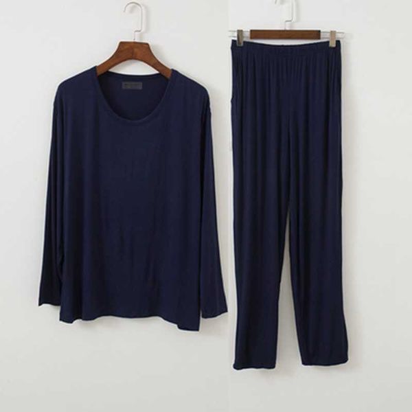 men's sleepwear plus size 8xl 150kg autumn summer long sleeve men pajamas sets solid color o neck modal home wear large and pants t2211, Black;brown
men's sleepwear plus size 8xl 150kg autumn summer long sleeve men pajamas sets solid color o neck modal home wear large and pants t2211, Black;brown