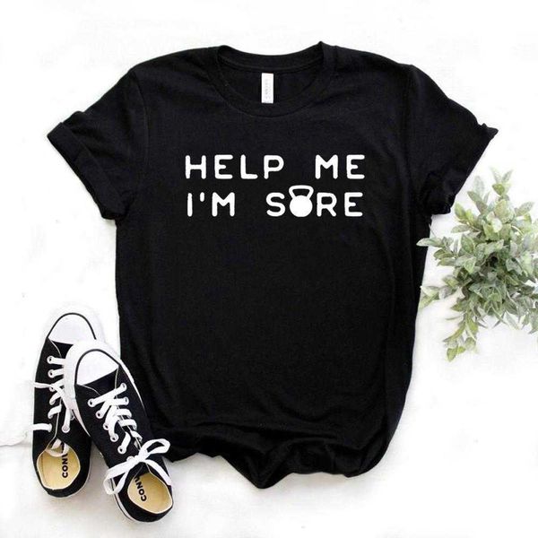 help me im sore workout print women casual funny t shirt for yong lady girl top, White
help me im sore workout print women casual funny t shirt for yong lady girl top, White