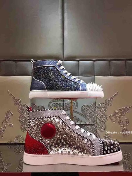 red-bottoms shoes christians luxurious fashion red men sneakers strass pik spiked men's shoes for women red soles flats party wedding c, Black
red-bottoms shoes christians luxurious fashion red men sneakers strass pik spiked men's shoes for women red soles flats party wedding c, Black