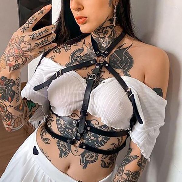 garters women's underwear body bondage strap belts lingerie black leather harness adjustable goth harajuku suspenders, Black;white
garters women's underwear body bondage strap belts lingerie black leather harness adjustable goth harajuku suspenders, Black;white