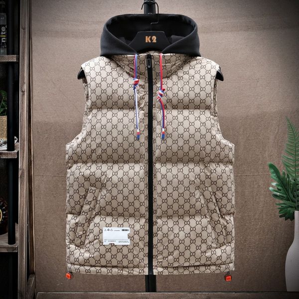mens down cotton vest thickened vests down jackets coat couple's winter jacket men clothing, Black;white
mens down cotton vest thickened vests down jackets coat couple's winter jacket men clothing, Black;white