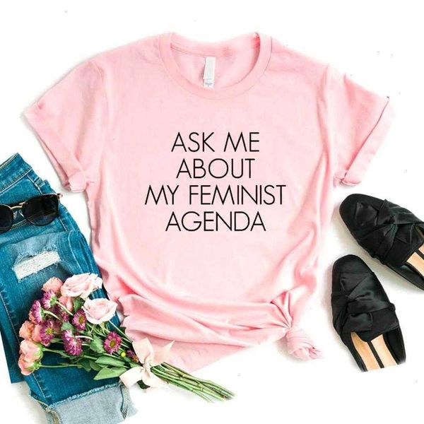 ask me about my feminist tee agenda women tshirts casual funny t shirt for lady yong, White
ask me about my feminist tee agenda women tshirts casual funny t shirt for lady yong, White