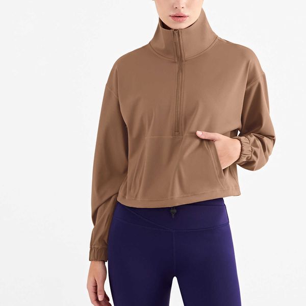 2022 fashion brand lu's women's jackets windbreaker breathable quick dry outerwear yoga turtleneck half-zip casual sports fitness, Black;brown
2022 fashion brand lu's women's jackets windbreaker breathable quick dry outerwear yoga turtleneck half-zip casual sports fitness, Black;brown