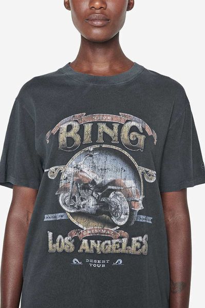 23ss anine bing fashion classic ab new los angeles motorcycle t-shirt letter printing black gray cotton women short sleeve tee, White
23ss anine bing fashion classic ab new los angeles motorcycle t-shirt letter printing black gray cotton women short sleeve tee, White