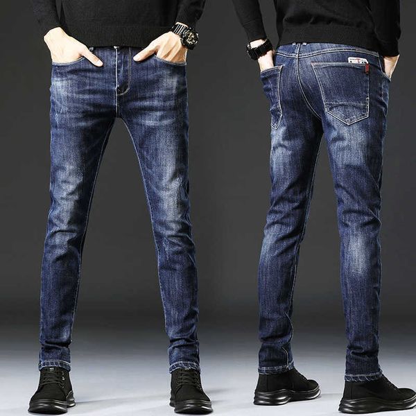 jeans men's 2022 autumn casual long pants edition slim fit elastic feet fashion students, Blue
jeans men's 2022 autumn casual long pants edition slim fit elastic feet fashion students, Blue