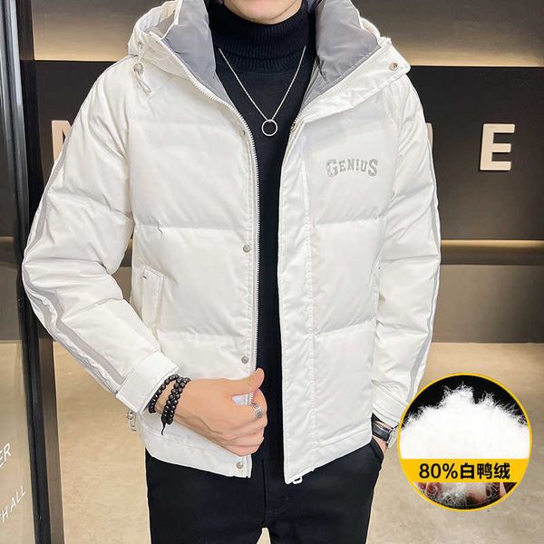 short winter handsome thick coat men youth fashion brand hooded warm down jacket men's, Black
short winter handsome thick coat men youth fashion brand hooded warm down jacket men's, Black