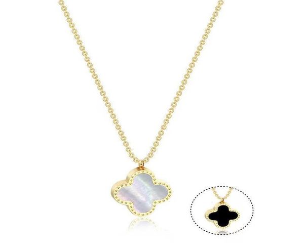 luxury brand double side stainless steel clover pendant necklace four leaf jewelry for women gift7427364, Silver
luxury brand double side stainless steel clover pendant necklace four leaf jewelry for women gift7427364, Silver