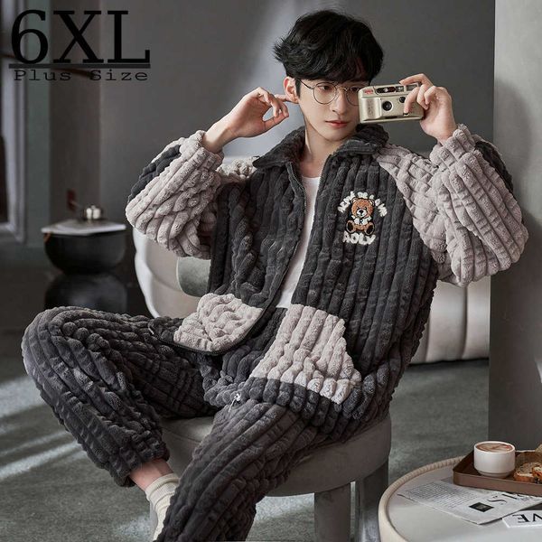 men's sleepwear korean style whole man pajamas long plush men's fleece warm zipper plus size 6xl droppshipping men pyjama set fluf, Black;brown
men's sleepwear korean style whole man pajamas long plush men's fleece warm zipper plus size 6xl droppshipping men pyjama set fluf, Black;brown