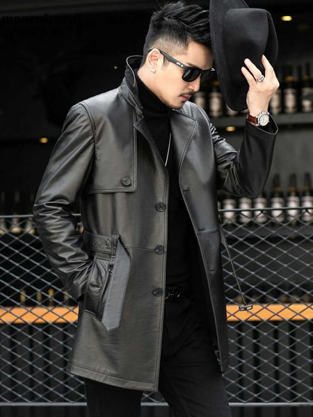 men's leather faux leather jas hujan kulit hitam musim gugur uroicardi sabuk lengan panjang baju fashion pria ukuran plus breasted tung, Black
men's leather faux leather jas hujan kulit hitam musim gugur uroicardi sabuk lengan panjang baju fashion pria ukuran plus breasted tung, Black