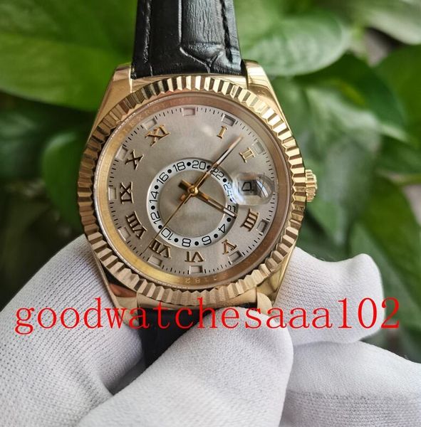 classic series new version men's wristwatches 18k yellow gold 42mm gray dial 326935 leather strap bands automatic 2813 movement excelle, Slivery;brown
classic series new version men's wristwatches 18k yellow gold 42mm gray dial 326935 leather strap bands automatic 2813 movement excelle, Slivery;brown