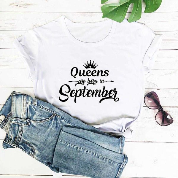 queens are born in t shirt september womens summer funny casual t-shirt birthday, White
queens are born in t shirt september womens summer funny casual t-shirt birthday, White