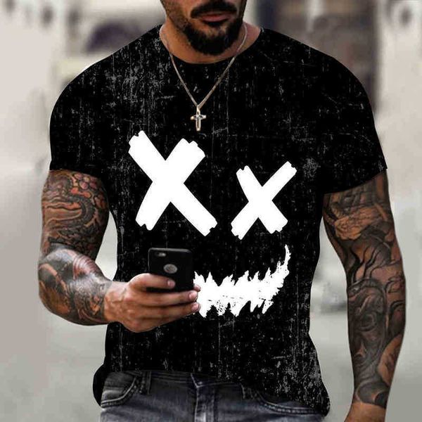 men's 3d t-shirt funny smiley face hip-hop printed short-sved shirt oversized street sports breathable new style 2022, White;black
men's 3d t-shirt funny smiley face hip-hop printed short-sved shirt oversized street sports breathable new style 2022, White;black