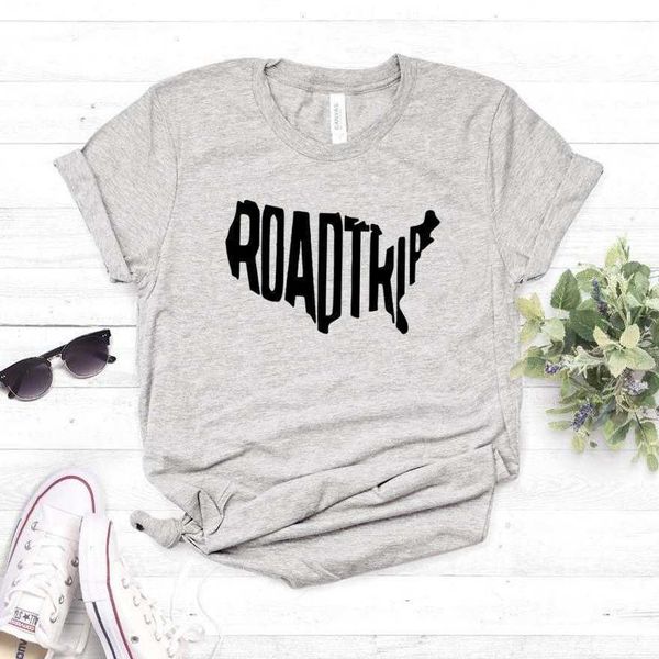 road trip print women casual funny t shirt for lady girl tee hipster drop ship, White
road trip print women casual funny t shirt for lady girl tee hipster drop ship, White
