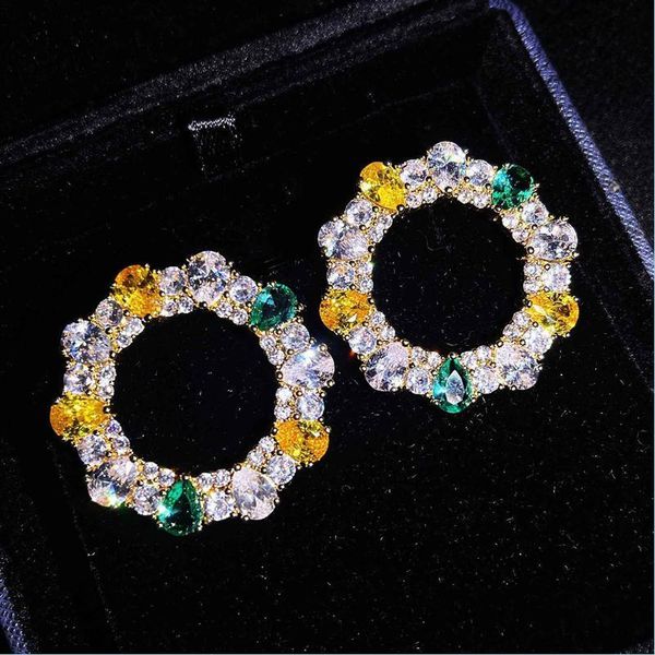 stud stud luxury piercing earrings charm geometric exaggeration round jewelry with color zircon womens wedding party fashion accesso dhjjq, Golden;silver
stud stud luxury piercing earrings charm geometric exaggeration round jewelry with color zircon womens wedding party fashion accesso dhjjq, Golden;silver