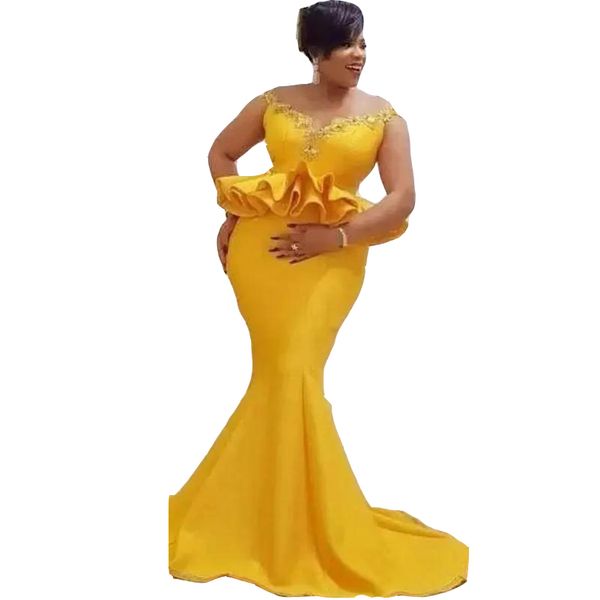 2023 bright yellow mermaid evening dresses wear plus size satin ruffles peplum prom gowns off shoulder lace crystal beads sweep train formal, Black;red
2023 bright yellow mermaid evening dresses wear plus size satin ruffles peplum prom gowns off shoulder lace crystal beads sweep train formal, Black;red