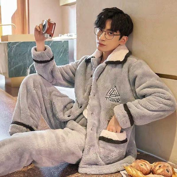 men's sleepwear coral fleece lounge set men's pajamas thick warm winter pijama 2 piece/set sleepwear male pijama casual loungewear, Black;brown
men's sleepwear coral fleece lounge set men's pajamas thick warm winter pijama 2 piece/set sleepwear male pijama casual loungewear, Black;brown