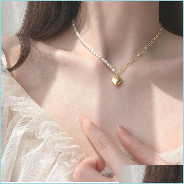 chains half pearl chain love pendant necklace female temperament simple elegant clavicle chains drop delivery 2022 jewelry necklaces dhogb, Silver
chains half pearl chain love pendant necklace female temperament simple elegant clavicle chains drop delivery 2022 jewelry necklaces dhogb, Silver