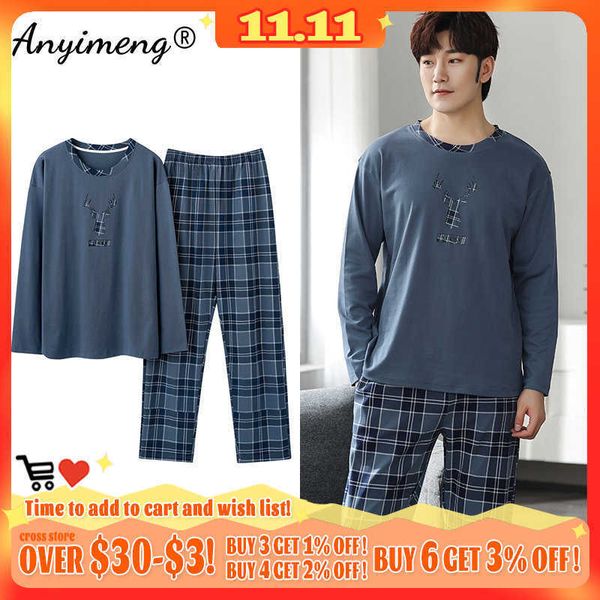 men's sleepwear deer printing elegant pajamas set for man autumn winter fashion new soft cotton mens loungewear comfortable sleepwear f, Black;brown
men's sleepwear deer printing elegant pajamas set for man autumn winter fashion new soft cotton mens loungewear comfortable sleepwear f, Black;brown