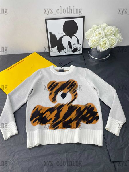 teddy bear jacquard knit sweatshirt crew-neck sweater brand designer puff sleeves sweaters summer high-end cutout knitteing sweats xyz2023, White;black
teddy bear jacquard knit sweatshirt crew-neck sweater brand designer puff sleeves sweaters summer high-end cutout knitteing sweats xyz2023, White;black