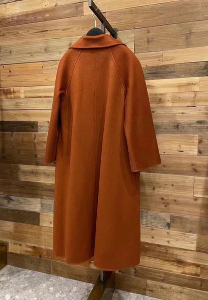 brick red mmax labbro cashmere wool patch pockets with sashes women bathrobe long coats lapel neck, Black
brick red mmax labbro cashmere wool patch pockets with sashes women bathrobe long coats lapel neck, Black