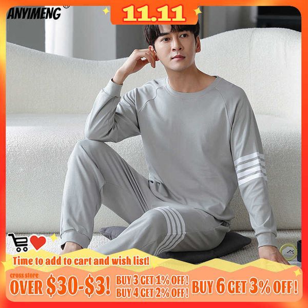men's sleepwear 5xl 6xl plus size big pajamas set fat man long sleeved pullover sporty home suits knitted cotton sleepwear father', Black;brown
men's sleepwear 5xl 6xl plus size big pajamas set fat man long sleeved pullover sporty home suits knitted cotton sleepwear father', Black;brown