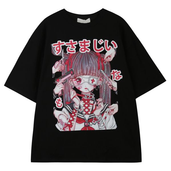 summer gothic clothing female loose women t-shirt punk dark grunge streetwear ladies gothic tshirts harajuku clothes, White
summer gothic clothing female loose women t-shirt punk dark grunge streetwear ladies gothic tshirts harajuku clothes, White