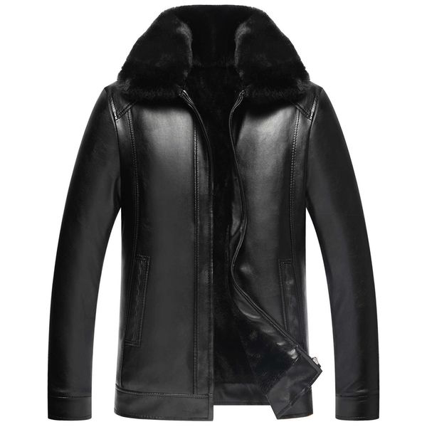 men's fur faux fur winter mens thick loose et faux fur collar casual pu leather jacket plus size fluffy coat male elderly clothes 3xl 4, Black
men's fur faux fur winter mens thick loose et faux fur collar casual pu leather jacket plus size fluffy coat male elderly clothes 3xl 4, Black