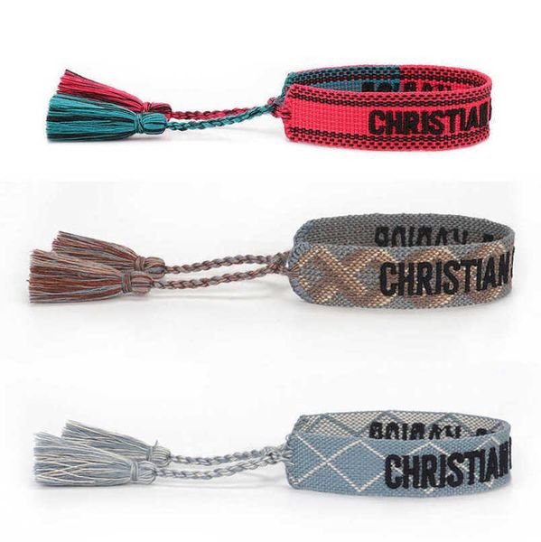 women's fashion luxury bracelets d brand bangle designer embroidery wrist rope bohemia tassel hand woven bracelet men's girl simpl, Black
women's fashion luxury bracelets d brand bangle designer embroidery wrist rope bohemia tassel hand woven bracelet men's girl simpl, Black