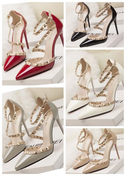 women red-bottoms high heels dress shoes party fashion rivets girls pointed toe shoes buckle platform pumps wedding black white pink color 3
women red-bottoms high heels dress shoes party fashion rivets girls pointed toe shoes buckle platform pumps wedding black white pink color 3