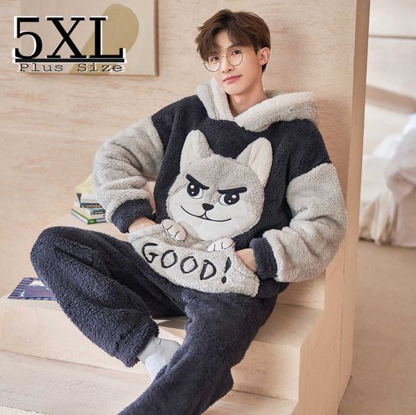 men's sleepwear winter pajamas for men 2022 flannel large size 5xl thick warm cartoon nightwear kigurumi with hood men pajamas lounge s, Black;brown
men's sleepwear winter pajamas for men 2022 flannel large size 5xl thick warm cartoon nightwear kigurumi with hood men pajamas lounge s, Black;brown