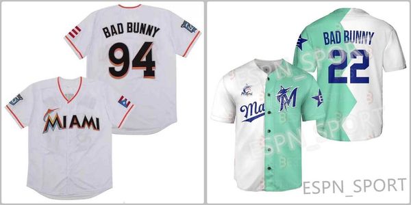 22 bad bunny 2022 all stars split jersey marlins white 94 bad bunny baseball jerseys, Blue;black
22 bad bunny 2022 all stars split jersey marlins white 94 bad bunny baseball jerseys, Blue;black