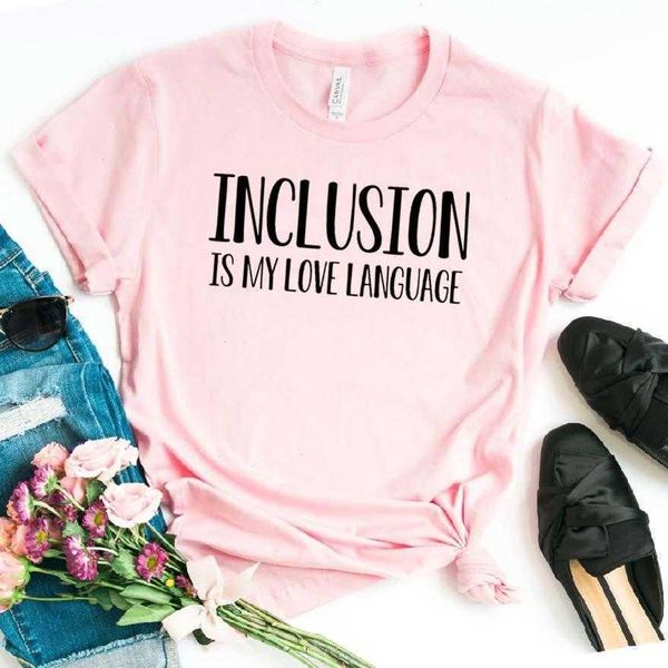 inclusion is my t shirts love language print women hipster funny t-shirt lady yong, White
inclusion is my t shirts love language print women hipster funny t-shirt lady yong, White