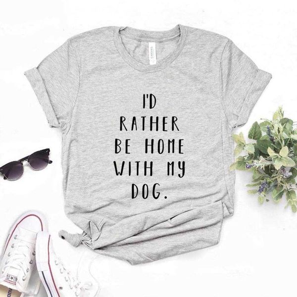 id rather be home with t shirt my dog women tshirts casual funny for lady tee, White
id rather be home with t shirt my dog women tshirts casual funny for lady tee, White