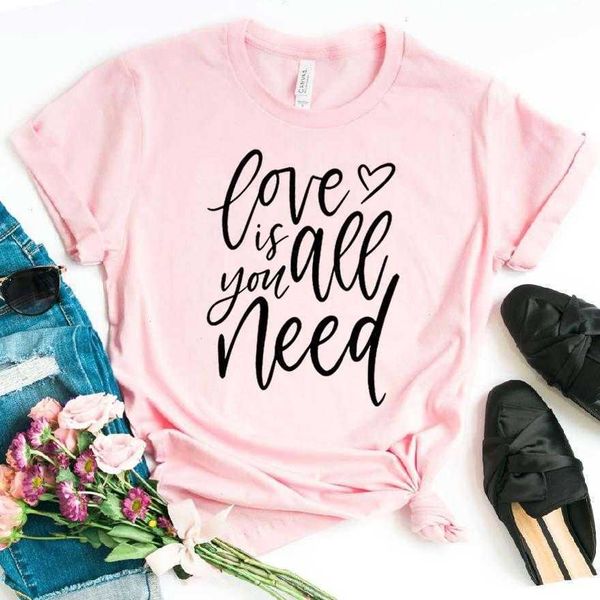 love is all you tee need print women casual funny t shirt for girl hipster drop, White
love is all you tee need print women casual funny t shirt for girl hipster drop, White