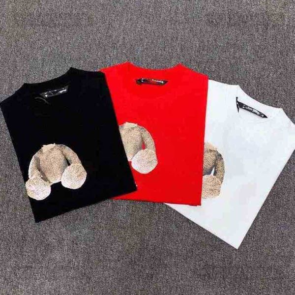 designer luxury spring summer palms classic bear printed t shirt fashion angels mens and womens couple loose pa short sleeve tee, White;black
designer luxury spring summer palms classic bear printed t shirt fashion angels mens and womens couple loose pa short sleeve tee, White;black